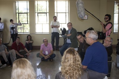Paulo Saldiva talking at USP's School of Medicine - Scientific and Cultural Tour: USP and Modernist São Paulo - April 18, 2015