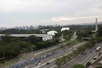Ibirapuera Park from the top of MAC-USP - Scientific and Cultural Tour USP and Modernist São Paulo - April 18, 2015
