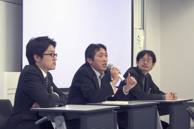 Yu Tahara, Masashi Abe and Ryota Akiyoshi